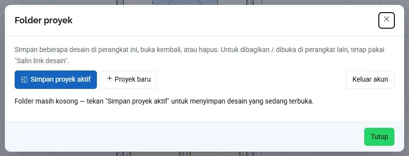 Folder proyek.