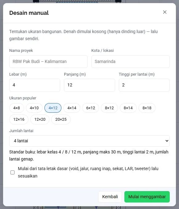 Jendela Desain manual.